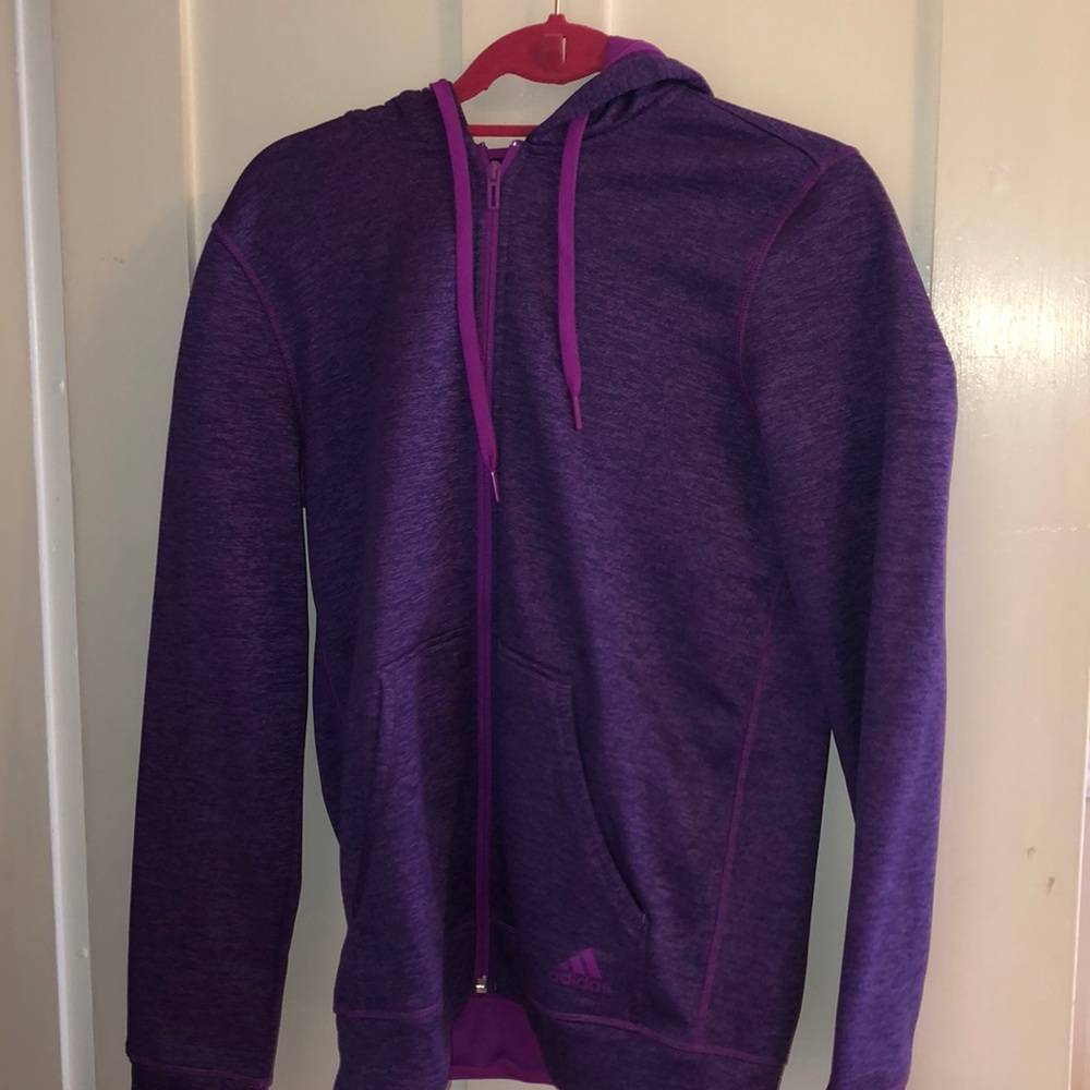 Purple adidas Climawarm sweatshirt